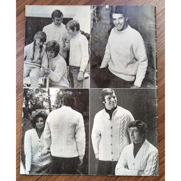 1970s Emu Aran Book of Traditional Designs B.25 Sweater Knit Pattern Fisherman - Picture 2 of 5